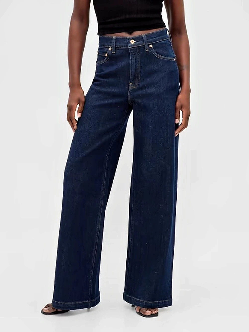 GAP High Rise Wide Leg Wide Leg Jeans in Blue Waist 26 NWT